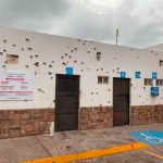 Casa baleada por narcos en Sonora