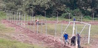 Presentan avances de la construcción del estadio de fútbol Harintom Garay en Río Blanco