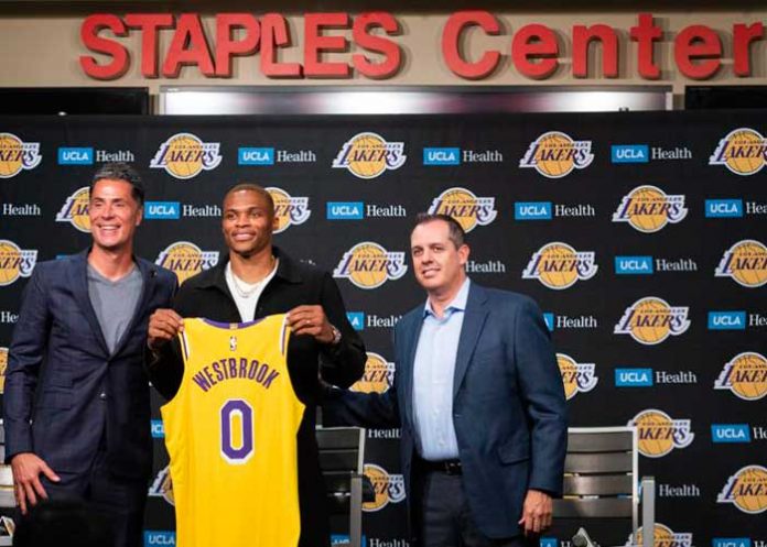 lakers, angeles, russell, westbrook,