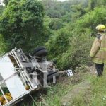Accidente de tránsito con camión en La Kukamonga, Estelí