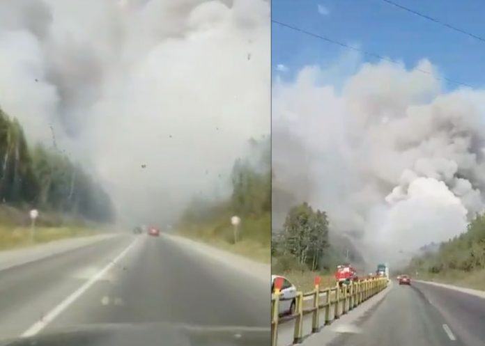 Incendios forestales en Rusia bloquean una carretera
