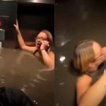 VIDEO: Quedan atrapados dentro de un ascensor con el agua hasta el cuello / FOTO / Youtube