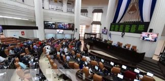 Sesión en la Asamblea Nacional de Nicaragua
