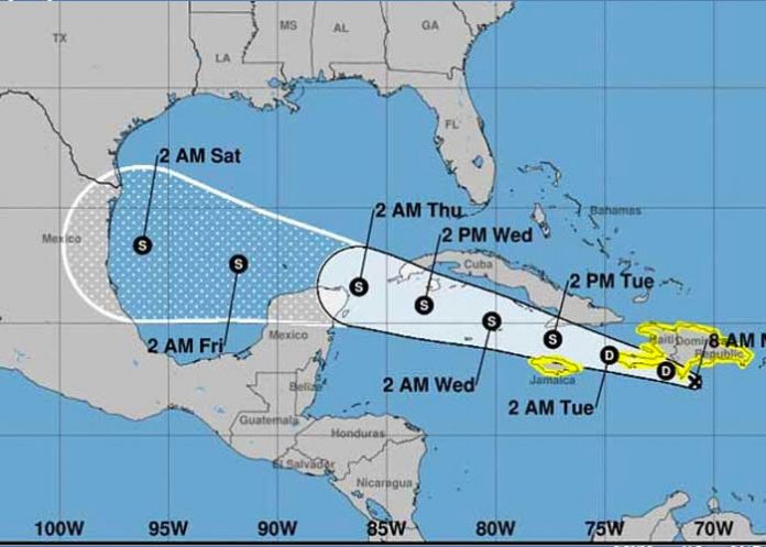 La depresión tropical Grace podría cobrar fuerza el martes