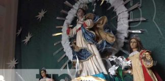 Imagen de la Virgen María en tradicional Gritería Chiquita de León