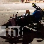 Con severas lesiones resulto el joven Yader Peralta tras sufrir un accidente de tránsito en Jalapa
