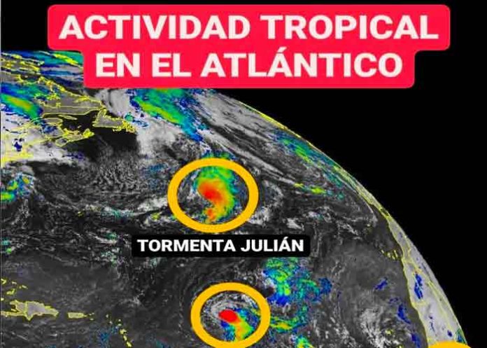 Se forma la tormenta tropical Julián en el Atlántico central