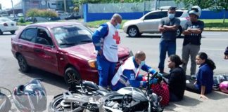 Escena del accidente de tránsito en Reparto Las Palmas
