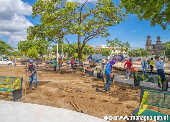 Recorrido por la construcción del Parque Bicentenario en Managua