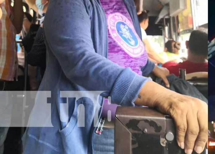Señora señalado por cometer robo en un bus de Managua