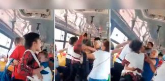 ¡Por el asiento! Mujer se pelea en el bus con todo y bebé en brazos