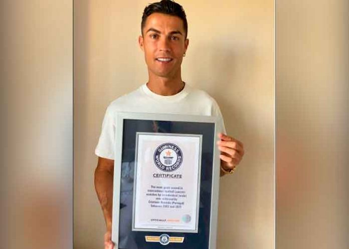 Cristiano Ronaldo logra el récord Guinness de máximo goleador de selecciones
