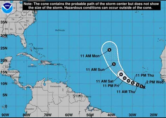 Se forma la depresión tropical 20 en el Atlántico
