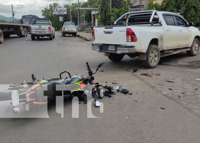 Motociclista gravemente lesionado en Juigalpa