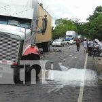 Lugar de un fuerte accidente de tránsito en Estelí