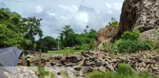 Derrumbe en el cerro El Rama causa susto en pobladores