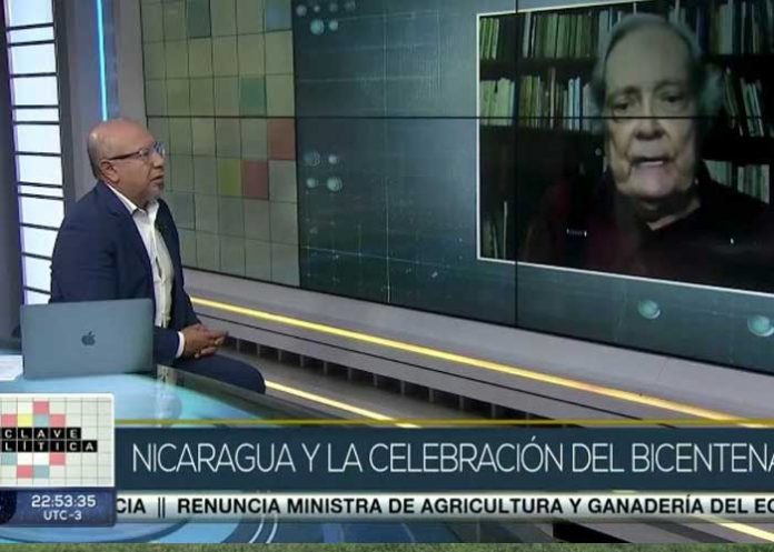 Aldo Díaz Lacayo en entrevista con TeleSUR sobre la independencia de Centroamérica