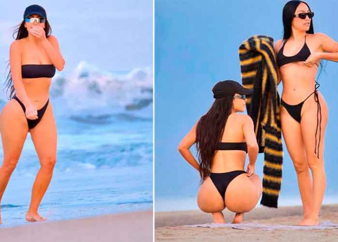 Kim Kardashian cautiva las redes al presumir sus curvas en bikini