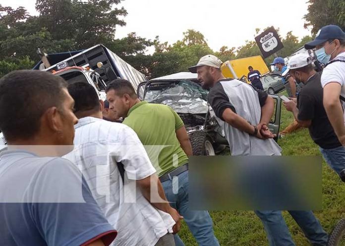 Escena del mortal accidente en Matagalpa