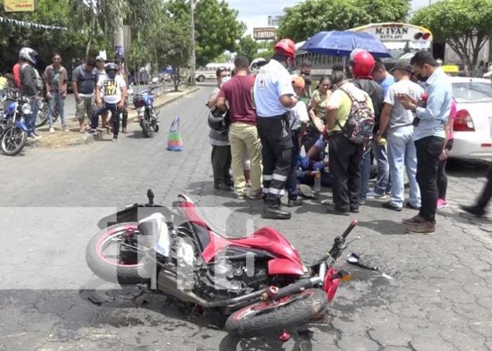 Escena de accidentes de tránsito en Nicaragua