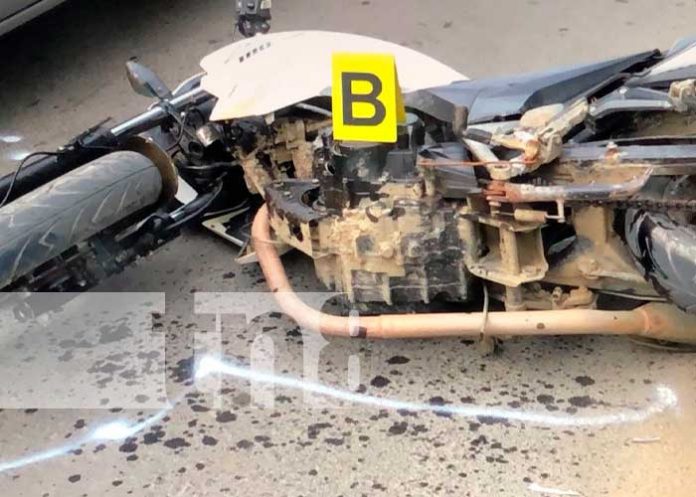 Motociclista sufre accidente de tránsito en Jalapa