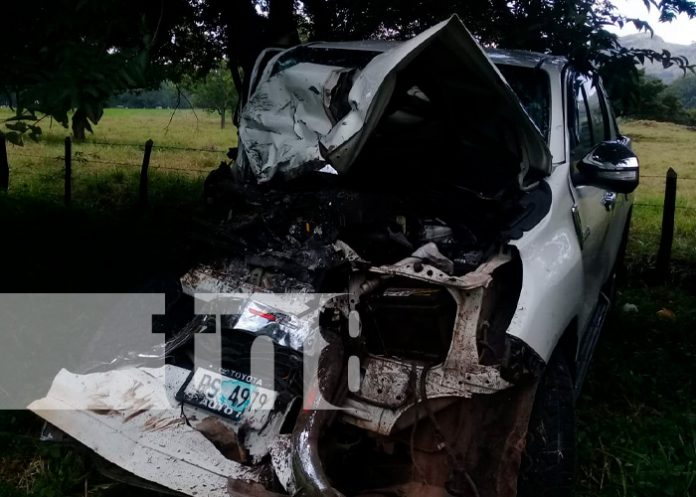 Fuerte accidente deja tres personas lesionadas en Juigalpa, Chontales