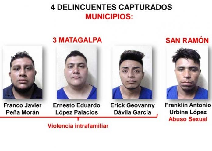 Detienen a diez delincuentes en Matagalpa
