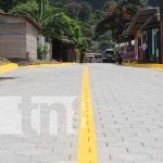 Inauguran calles adoquinadas en barrio de Jinotega