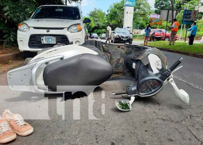 Aparente irrespeto a señal de tránsito provoca accidente en Managua