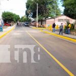 Inauguración de una nueva calle y proyectos viales en Managua