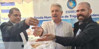 Acto por donación de trigo por parte de Rusia a Nicaragua