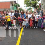 Inauguración de mejoramiento vial en el barrio Hialeah, Managua