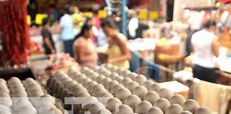Huevo en un mercado de Nicaragua