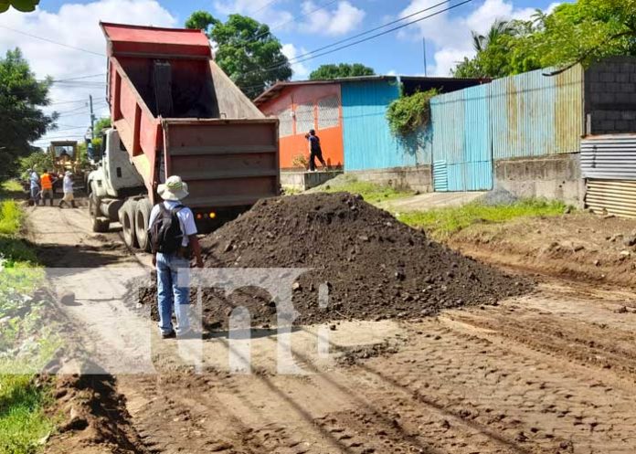 Obras para mejoramiento de calles en el barrio Carlos Núñez, Managua