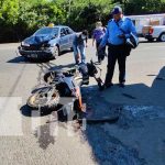 Motociclista resulta con múltiples lesiones en la Carretera Granada-Masaya