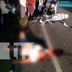 Motociclista arrolla a una mujer en Chinandega
