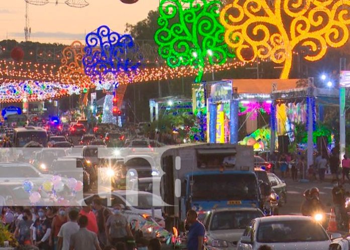 Managua se llena de alegría, luz y color con altares en Avenida Bolívar