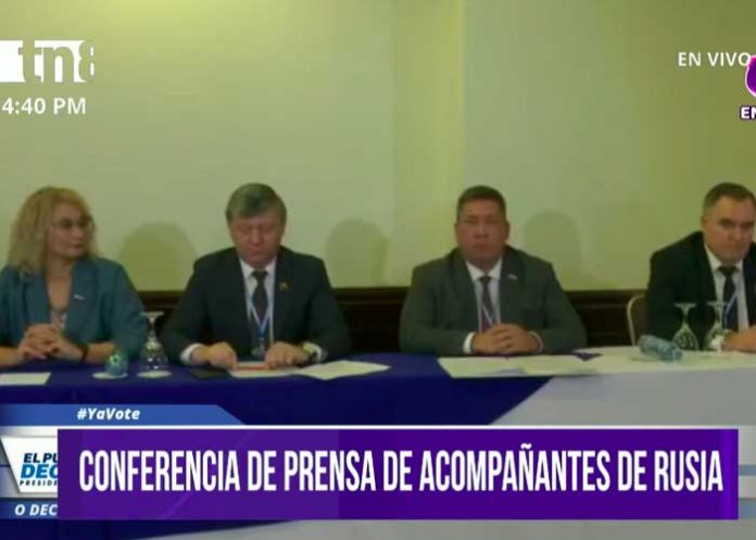 Conferencia de prensa de acompañantes electorales en Nicaragua