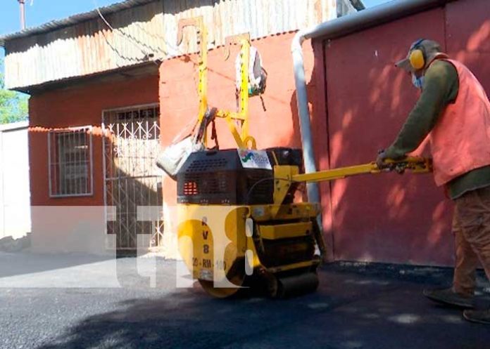 Nuevas calles con asfalto en el barrio José Benito Escobar, Managua