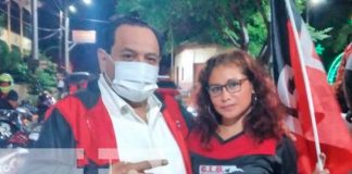 Celebración en Tipitapa, Managua, por el triunfo del FSLN en las Elecciones