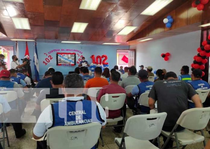 Reunión en la Central de Ambulancias, ubicada en Managua
