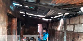 Incendio en una vivienda de Managua