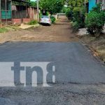 Visita a labores de mejoramiento de calles en Managua