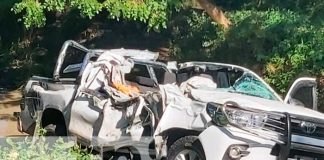 Aparatoso accidente de tránsito en Nandaime, Granada