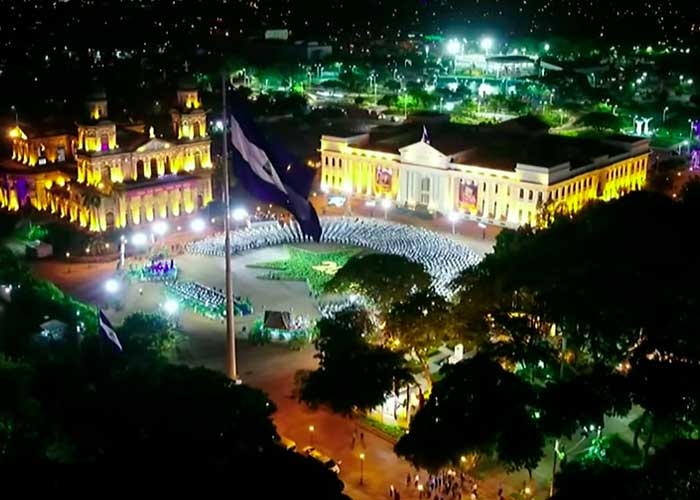 Panorama de la Plaza de la Revolución, en Managua, Nicaragua