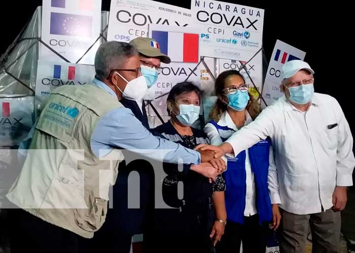 Nicaragua recibe vacunas Pfizer proporcionadas por Francia
