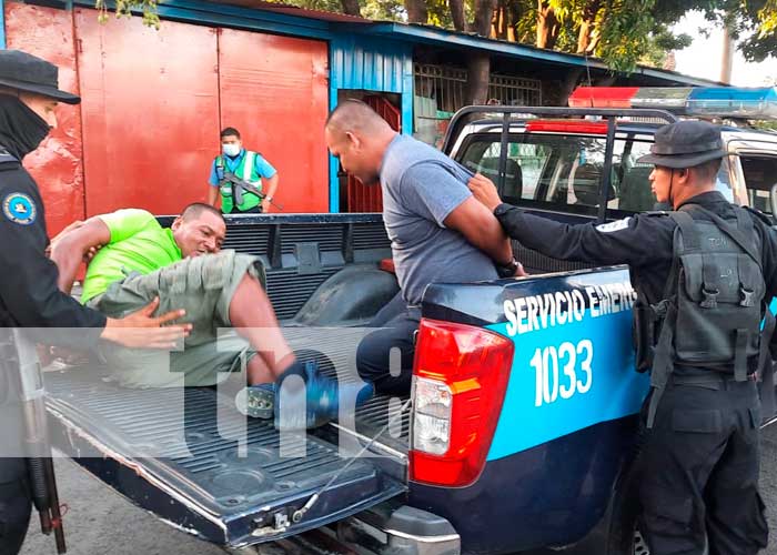 Detenidos en operativo policial en Managua
