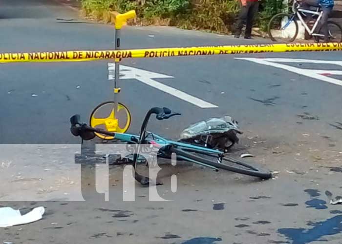 Ciclista muere al ser arrollado por conductor ebrio en Carretera a Masaya