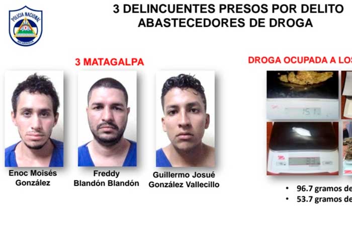 14 delincuentes detenidos en Matagalpa