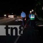 Accidente de tránsito deja un lesionado grave en Jinotepe